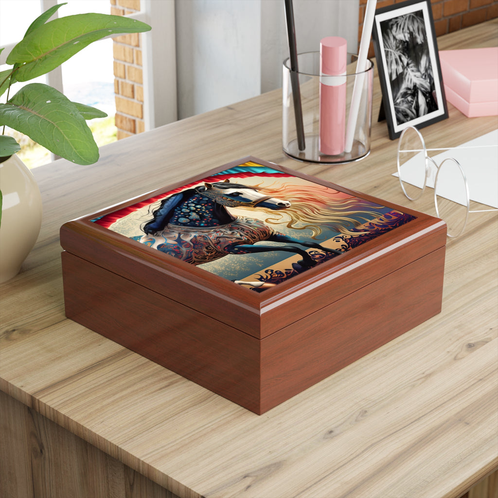 Bejeweled Horse Jewelry Box