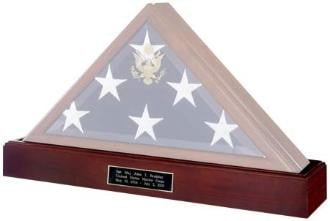 Military Flag and Medal Display Case Shadow Box.