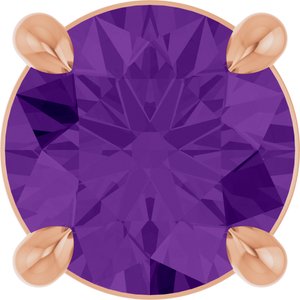 14K Rose Gold 5.5 mm Natural Amethyst Pendant