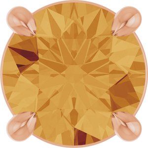 14K Rose Gold 5.5 mm Natural Citrine Pendant