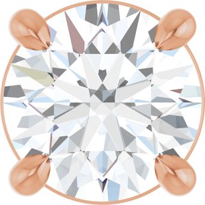 14K Rose Gold 5.5 mm Natural White Sapphire Pendant