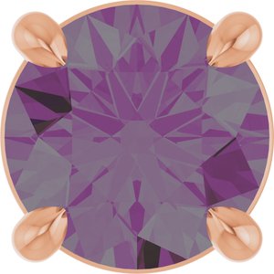 14K Rose Gold 5.5 mm Lab-Grown Alexandrite Pendant