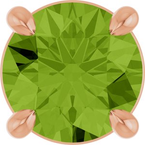 14K Rose Gold 5.5 mm Natural Peridot Pendant