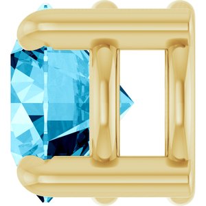 14K Yellow Gold 5.5 mm Natural Aquamarine Pendant