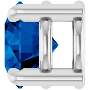 Platinum 5.5 mm Natural Blue Sapphire Pendant