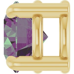 14K Yellow Gold 5.5 mm Lab-Grown Alexandrite Pendant
