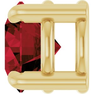 14K Yellow Gold 5.5 mm Natural Mozambique Garnet Pendant
