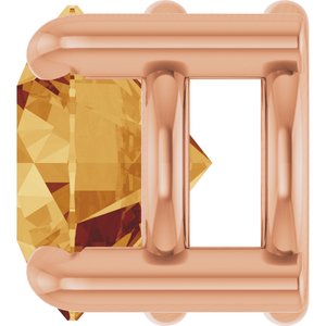 14K Rose Gold 5.5 mm Natural Citrine Pendant