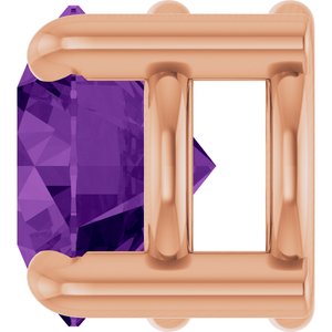 14K Rose Gold 5.5 mm Natural Amethyst Pendant