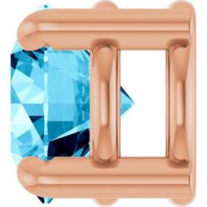 14K Rose Gold 5.5 mm Natural Aquamarine Pendant