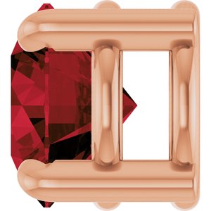14K Rose Gold 5.5 mm Natural Mozambique Garnet Pendant