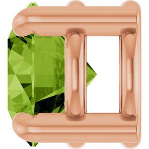 14K Rose Gold 5.5 mm Natural Peridot Pendant