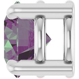 14K White Gold 5.5 mm Lab-Grown Alexandrite Pendant