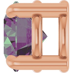 14K Rose Gold 5.5 mm Lab-Grown Alexandrite Pendant
