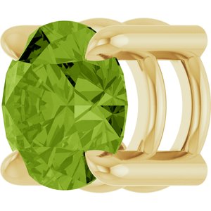 14K Yellow Gold 5.5 mm Natural Peridot Pendant