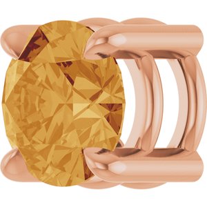 14K Rose Gold 5.5 mm Natural Citrine Pendant