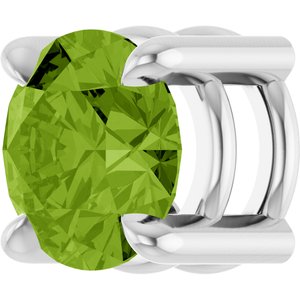 Sterling Silver 5.5 mm Natural Peridot Pendant