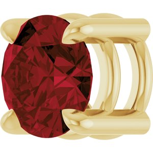 14K Yellow Gold 5.5 mm Natural Mozambique Garnet Pendant