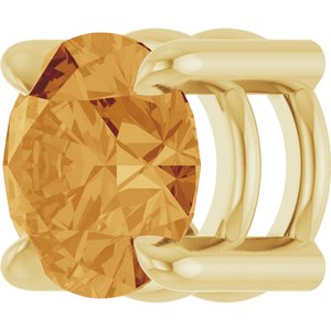 14K Yellow Gold 5.5 mm Natural Citrine Pendant