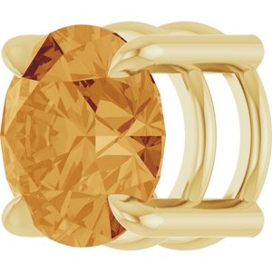 14K Yellow Gold 6.5 mm Natural Citrine Pendant