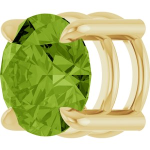 14K Yellow Gold 6.5 mm Natural Peridot Pendant