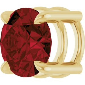14K Yellow Gold 6.5 mm Natural Mozambique Garnet Pendant