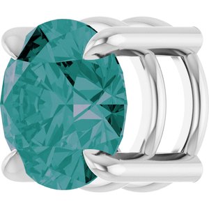 Sterling Silver 6.5 mm Lab-Grown Alexandrite Pendant