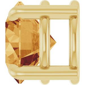 14K Yellow Gold 6.5 mm Natural Citrine Pendant