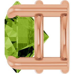 14K Rose Gold 6.5 mm Natural Peridot Pendant