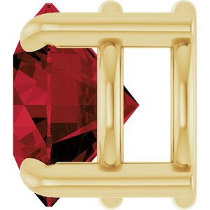 14K Yellow Gold 6.5 mm Natural Mozambique Garnet Pendant