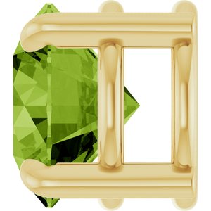 14K Yellow Gold 6.5 mm Natural Peridot Pendant