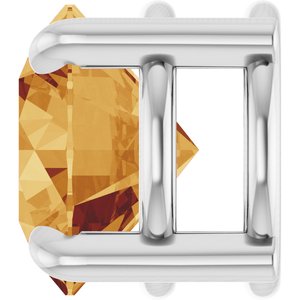 Sterling Silver 6.5 mm Natural Citrine Pendant