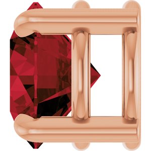 14K Rose Gold 7 mm Natural Mozambique Garnet Pendant