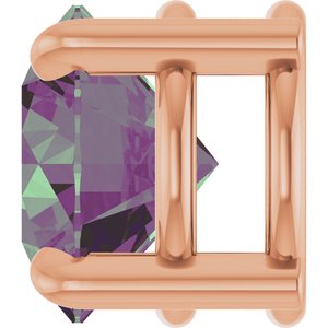 14K Rose Gold 7 mm Lab-Grown Alexandrite Pendant