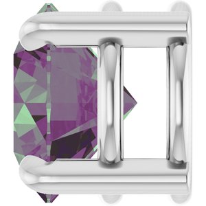 14K White Gold 7 mm Lab-Grown Alexandrite Pendant