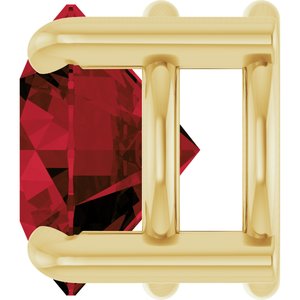 14K Yellow Gold 7 mm Natural Mozambique Garnet Pendant