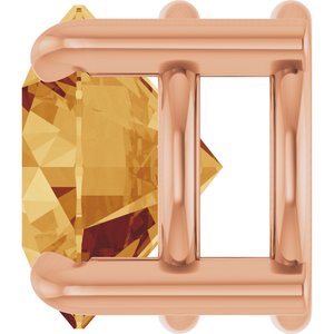 14K Rose Gold 7 mm Natural Citrine Pendant