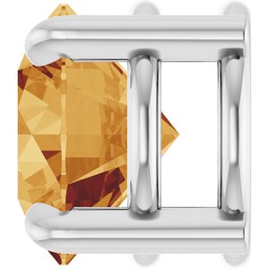 Sterling Silver 7 mm Natural Citrine Pendant