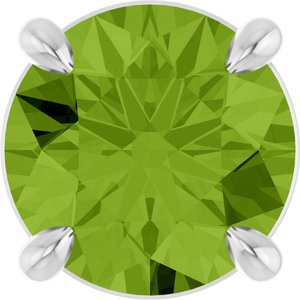 Sterling Silver 7 mm Natural Peridot Pendant