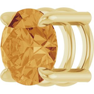14K Yellow Gold 7 mm Natural Citrine Pendant