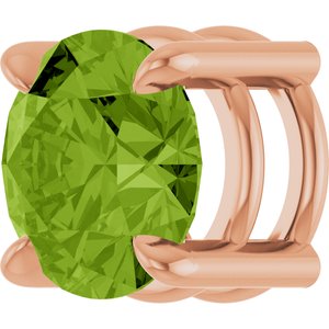 14K Rose Gold 7 mm Natural Peridot Pendant
