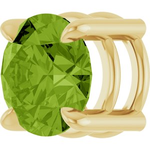 14K Yellow Gold 7 mm Natural Peridot Pendant