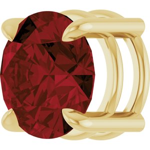 14K Yellow Gold 8 mm Natural Mozambique Garnet Pendant