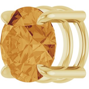 14K Yellow Gold 8 mm Natural Citrine Pendant