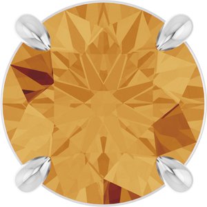 Sterling Silver 8 mm Natural Citrine Pendant