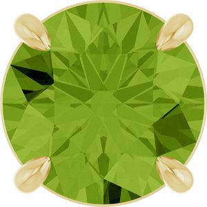 14K Yellow Gold 8 mm Natural Peridot Pendant