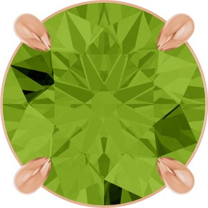 14K Rose Gold 8 mm Natural Peridot Pendant