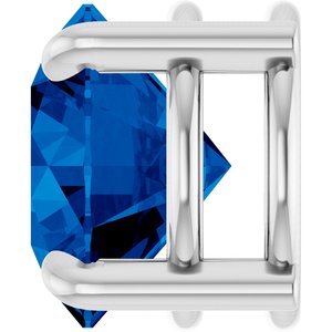 Platinum 8 mm Lab-Grown Blue Sapphire Pendant