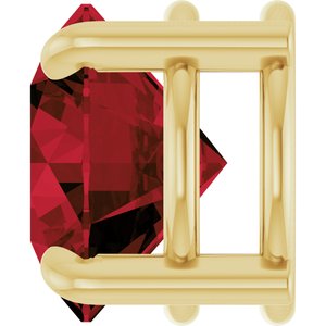 14K Yellow Gold 8 mm Natural Mozambique Garnet Pendant