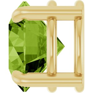 14K Yellow Gold 8 mm Natural Peridot Pendant